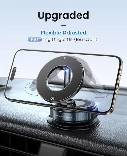 Vacuum Magnetic Suction Cup Phone Mount for Magsafe, 360° Adjustable Magnetic Phone Holder Foldable Portable Cell Phone Holders